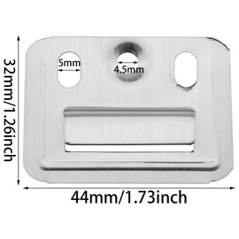 Heyous 25PCS Wall Panel Fixings Furniture Fixings Wall Panel Clips Interlocking Hanger Wall Panel Clips Wall Mounting Clips Stainless Steel Silver Clips for Hanging Integrated Wall Panels Clips