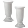 2 x Outdoor Vase for Garden or Grave in Round