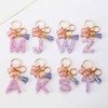 ORUZA Alphabet Initial Letter Keychain, Purple Initial Letter Keyring with