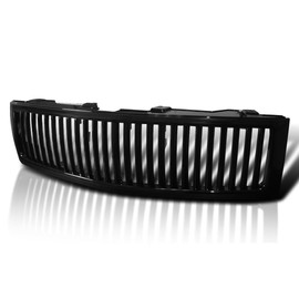 Spec-D Tuning Black Grill Grille Compatible with 2007-2013 Chevy Silverado 1500