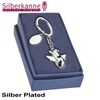 Silver Pot Keyring Aeroplane with Light 7.5 x 3 x