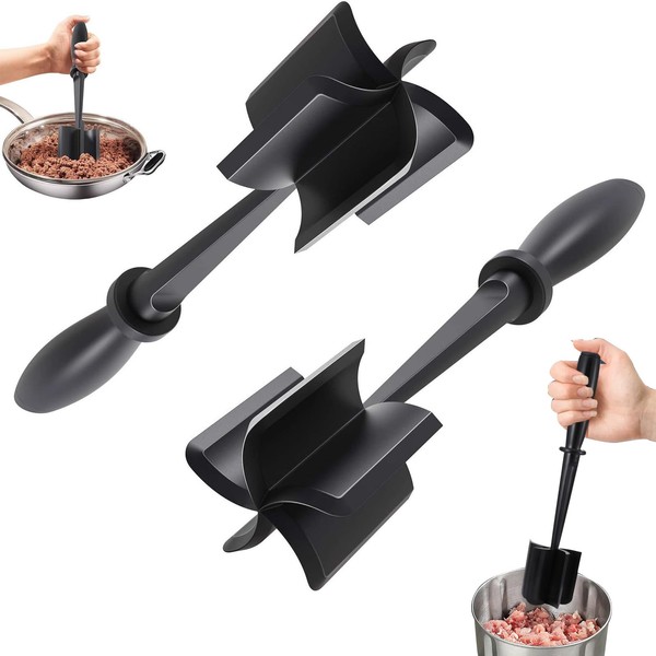 2pcs Nylon Meat Chopper,Multifunctional Ground Masher,Hamburger Chopper Utensil, Potato Masher