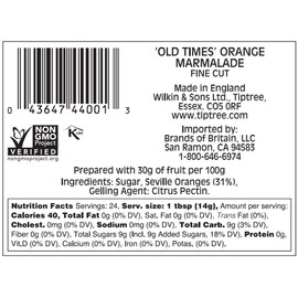 Tiptree 'Old Times' Orange Marmalade, 12 Ounce Jars (Pack of 6)
