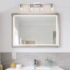 DRNANLIT 4-Light Bathroom Vanity Light Fixture, Brushed Nickel with Clear
