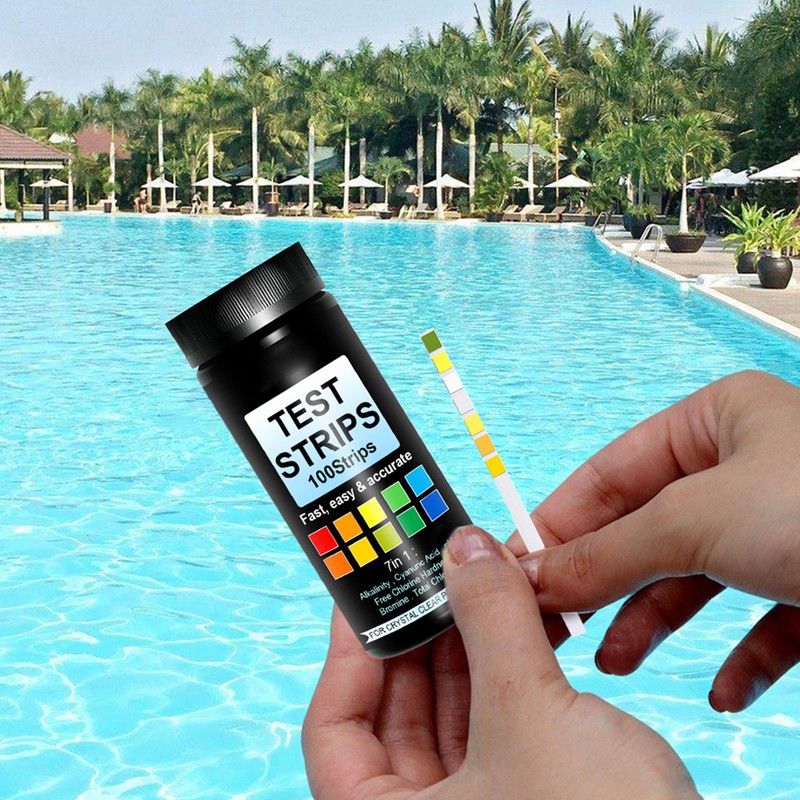 100pcs PH Test Strip 7 in 1 Pool Water Test