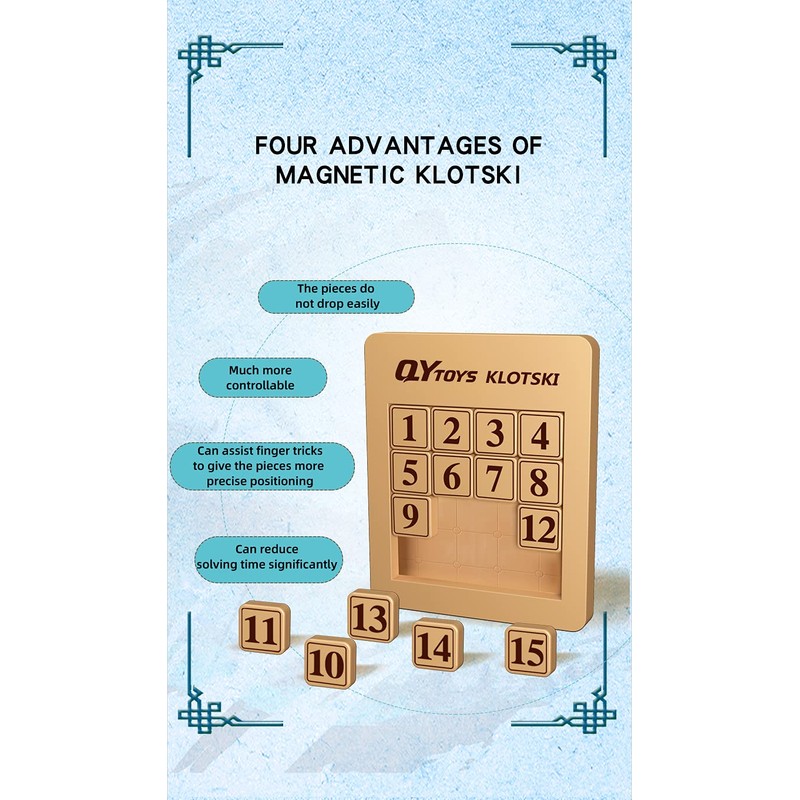 Cuberspeed magnetized Klotski Puzzle Slide Number Puzzle Puzzle Brain Teasers