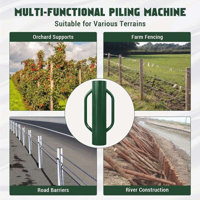 Hipicute T Post Driver Metal Fence Post Driver Manual Heavy
