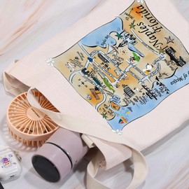 Naples Florida Tote Bag Naples Pier Vacation Lover Travel Reusable Shopping Bag Graduation Trip Gift for Her (Naples)