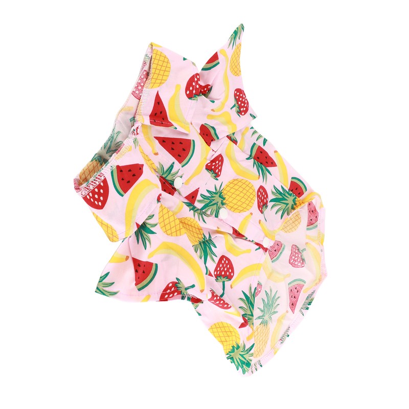 Dog Fruit Print Shirt Breathable Cool Fashionable Cute Pet Clothes