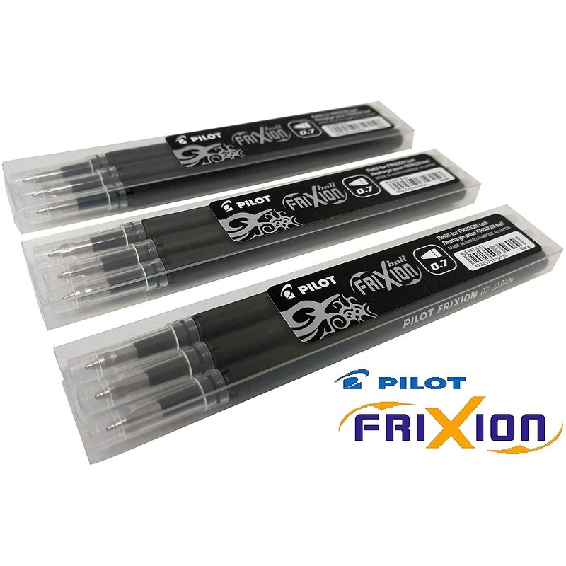 Pilot Frixion erasable pens refill, 9 refill bundle Black gel
