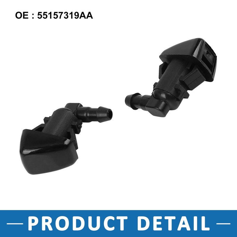 A ABSOPRO Windshield Washer Nozzle 55157319AA Wiper Jet Plastic (Set