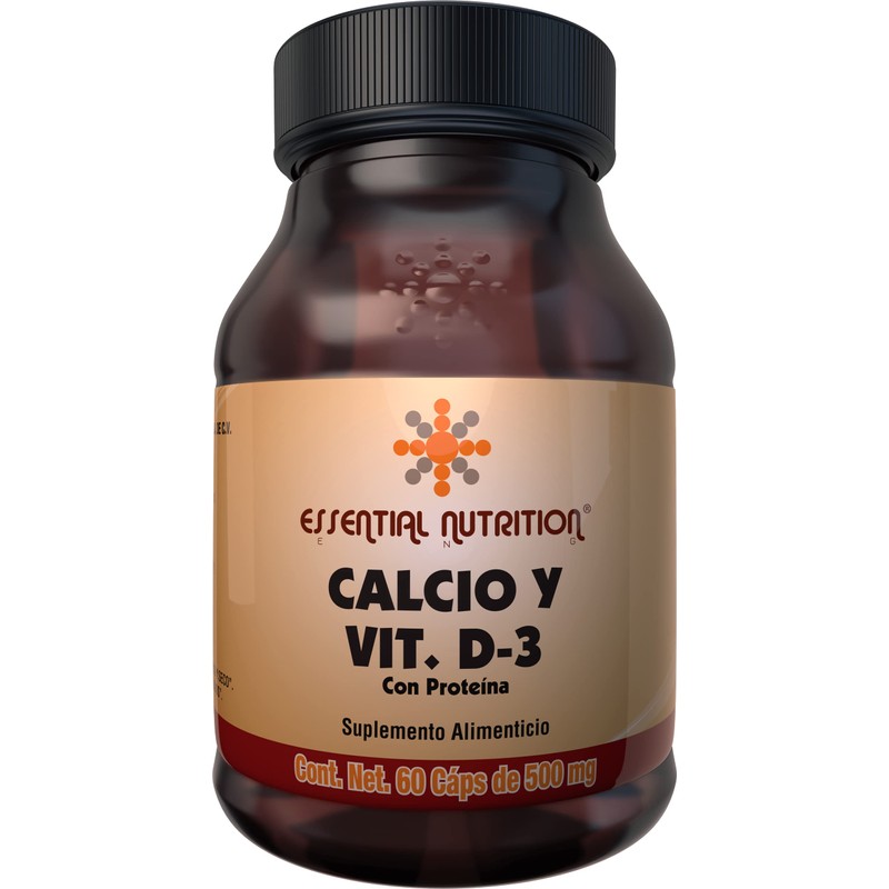 Essential Nutrition, Calcio Y Vitamina D-3 - 60 Cápsulas De