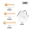 30 Pieces Spice Spoons, 1 Piece Storage Bag, Mini Wooden