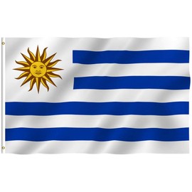SHATCHI Uruguay Large National Flag Premium Quality with Metal Eyelets Uruguayan Fans Event Football Decoration Party Supplies Rugby Sports Polyester 5ft x 3ft