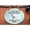 schilderkreis24 Tin Sign Funny Saying "Furzt die Möwe horizontal.." Decorative