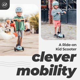 Scoot & Ride Stand-up Push Scooter for Children Ages 3-6, Highwaykick 3, Blueberry