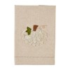 Mud Pie Velvet Pumpkin Towel, Cream, 21" x 14"
