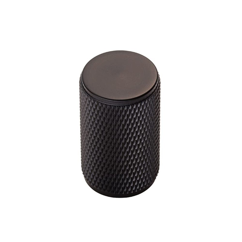 2 PACK | Knurled Cylindrical Cupboard Door Knob - 18mm