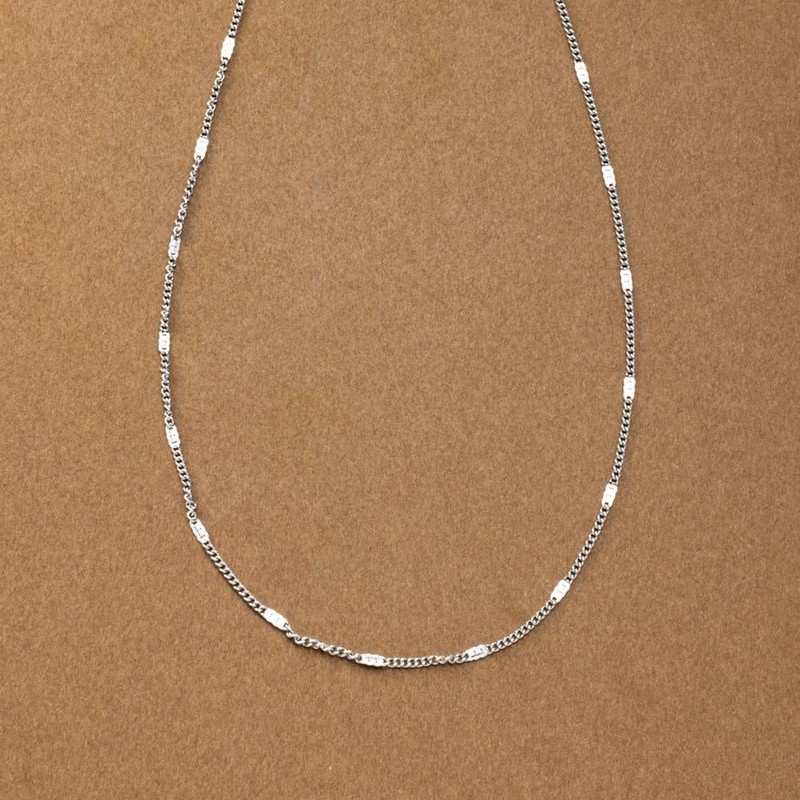 Cream Dot Necklace, Women's Popular, Stainless Steel, Surgical Stainless Steel,