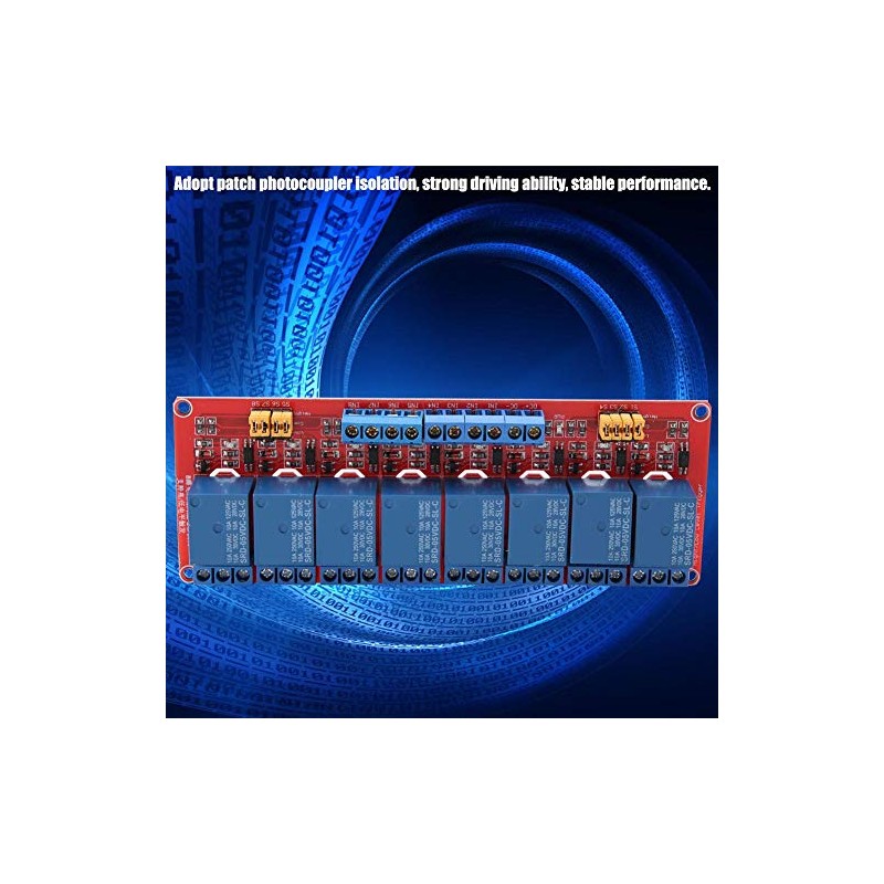 Keenso 8 Channel Optocoupler Relay Module, 5V/12V/24V 8 Channel Relay