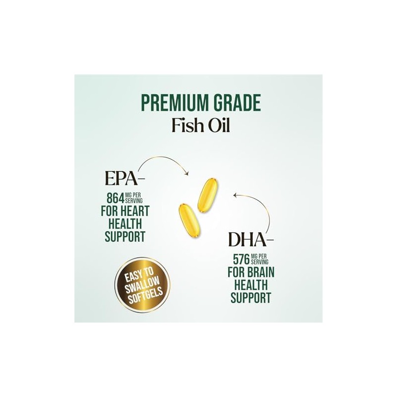 Natures Peak Suplemento de aceite de pescado Omega 3 de