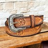 DANIEL'S ARTPLANET Western Belt for Men 1.5” Wide Full Grain