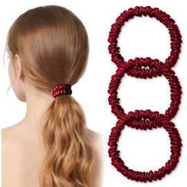 Silk Hair Ties for Women, 0.4 Inch Wide, 6A 100% Mulberry Silk, 22 Momme