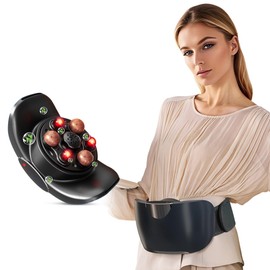 Automatic Abdominal Massager, Bianstone Belly Rubbing Instrument, Dual-use for Waist and Abdomen, Positive and Negative Massage, Flatulence Relief, Promote Intestinal Peristalsis (deep Blue)