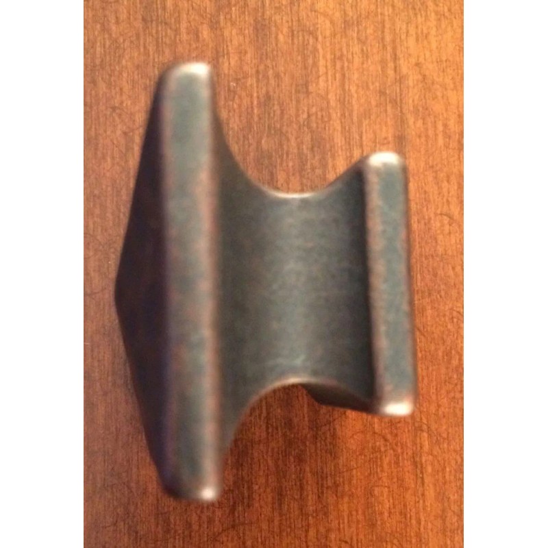 Furniture Knowledge Mission Style Hammered Square Pyramid Cast Brass Knob