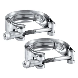 EVIL ENERGY V Band Clamp for Flange Kit Stainless Steel (1, 1.75")