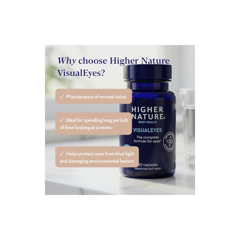 Higher Nature VisualEyes - Supports Vision - 30 Capsules