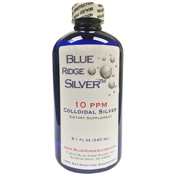 Blue Ridge Silver 10 ppm 8 oz Colloidal Silver Natural Immune Support Health Supplement