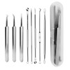 Blackhead Removal Tool Set with Premium Stainless Steel Tweezers for