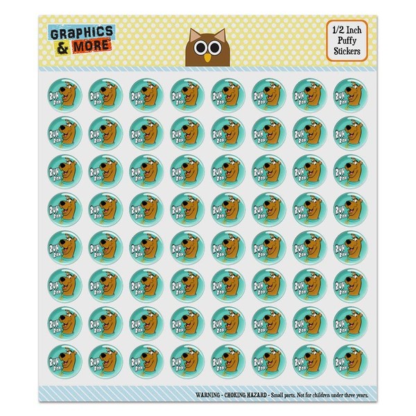 Scooby-Doo Ruh Roh Puffy Bubble Dome Scrapbooking Crafting Sticker Set