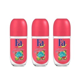 (Pack of 3 Bottles) Fa Island Vibes Fiji Dream Watermelon - Ylang Ylang Scent Anti-perspirant Deodorant Roll on for Women 3x50ml / 3x1.7 Fl Oz