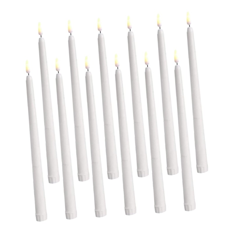 Luz de Vela LED Halloween Navidad, 12 Piezas Poste Largo