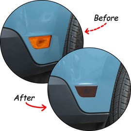 TOYCIDFG Fumigant Black Front Bumper Turn Signal Park Marker Lights Lamps Cover Trim for Ford Maverick 2022 Accessories