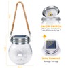 DBF 2 Pack Solar Lanterns Outdoor Waterproof IP65, Heavy Crackle