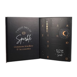 12-Day Crystal Jewelry Advent Calendar - Surprise Gemstone Bracelets, Earrings, and Necklaces Daily, Countdown to Christmas with Healing Crystals, Ideal for Crystal Enthusiasts