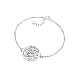 Elli Women's 925 Sterling Silver Ornament Dreamcatcher Orient Wristwear Link and Chain Bracelets of Length 17 cm
