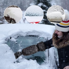 Snow Brush for Car, Car Ice Scraper Winter Glove Set, Shovel Cleaning Supplies Automotive Tools for SUV Truck RV Vehicle Winter Windshield Window Exterior Door Cleaning