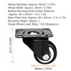 4pcs Caster Wheel 360 Degree No Noise Caster Fit for