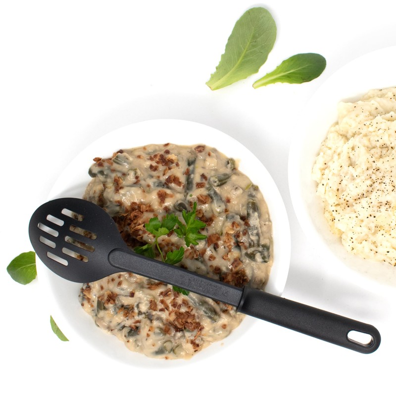 Norpro Nylon 12-Inch Slotted Spoon, 1-Pack, Black