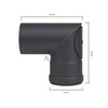LANZZAS Pellet Pipe Pointed Arch 90° with Cleaning Closure, Diameter