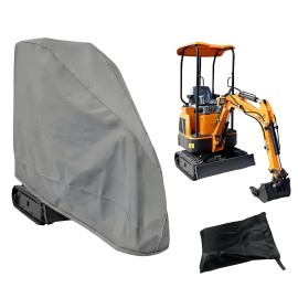 Cahuczlhoz 1x Full Cover for Mini Excavators Outdoor Waterproof UV Snow Dust Rain Resistant
