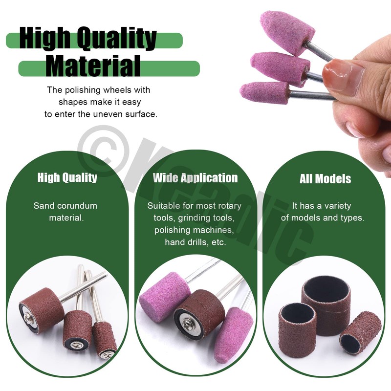 Keadic 136Pcs Polishing Grinding Wheels Set Contains Aluminum Oxide Sanding