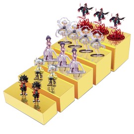 Acrylic Food Display Risers, Gold Risers Boxes 5 Pcs Rectangular Buffet Risers Display Stand Shelf for Catering Dessert Buffet Table, Parties, Weddings, Collectibles Shoes Display (5Pcs)