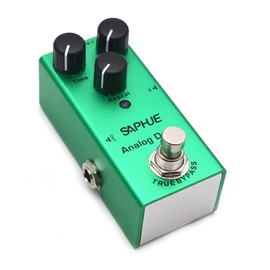 SAPHUE Analog Delay Guitar Effects Pedal Effect Pedals Time/Mix/Repeat Knob with Steel Metal Shell Mini Single Type Dc 9V with True Bypass Switch for Multi Electric Guitar Kit