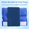 4-Pack Reusable Ice Pack Strap - 35.5"x3" Hook and Loop
