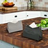 Leather Tissue Box Rectangular Cosmetic Tissues Box V-Port Shaped Napkin